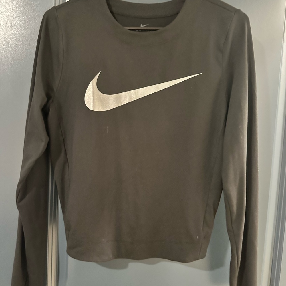 Nike Women's Charcoal Long Sleeve Tee